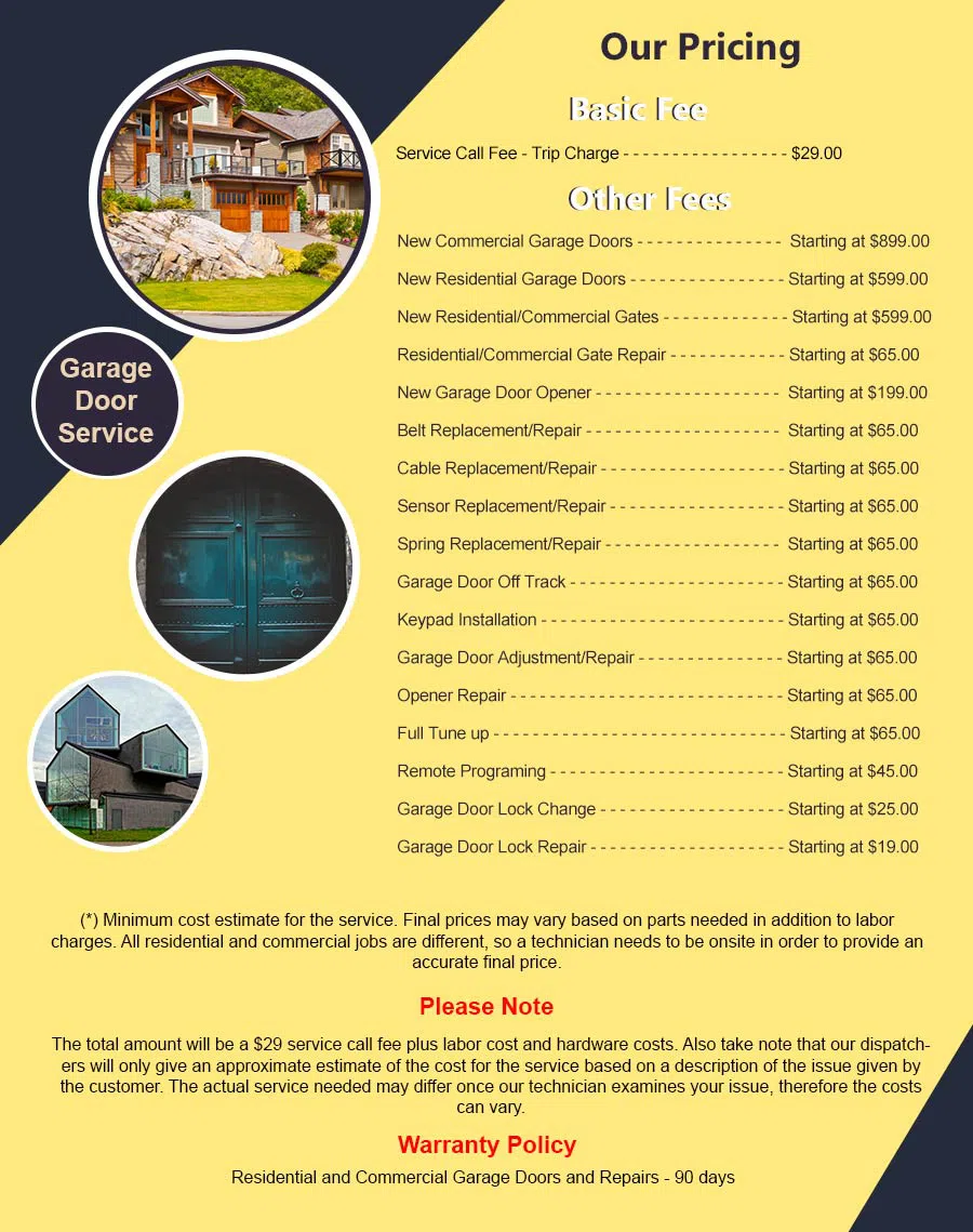 Elite Garage Door Service Houston, TX 713-470-6693 - pricelist6